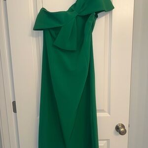 Sachin + Babi Green One-Shoulder Midi Dress